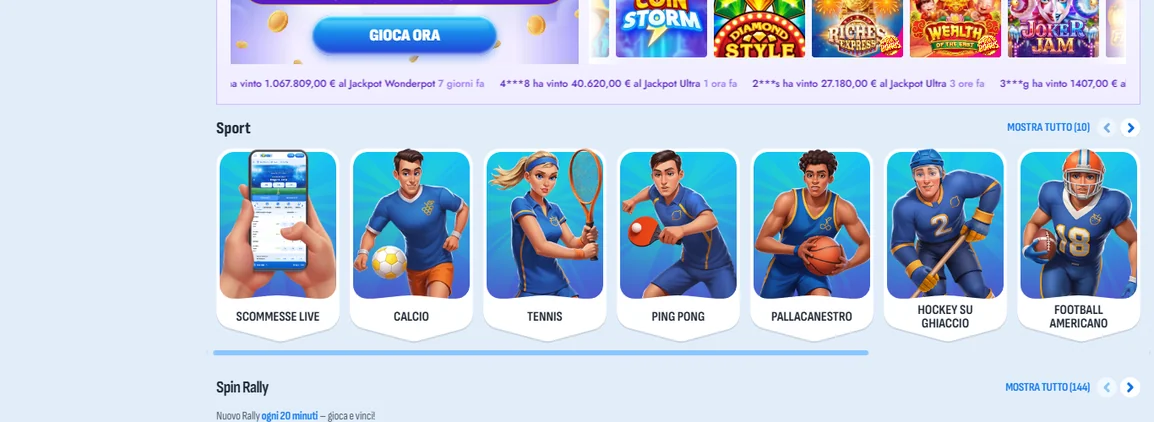 Sfoglia slot esclusive Nomini